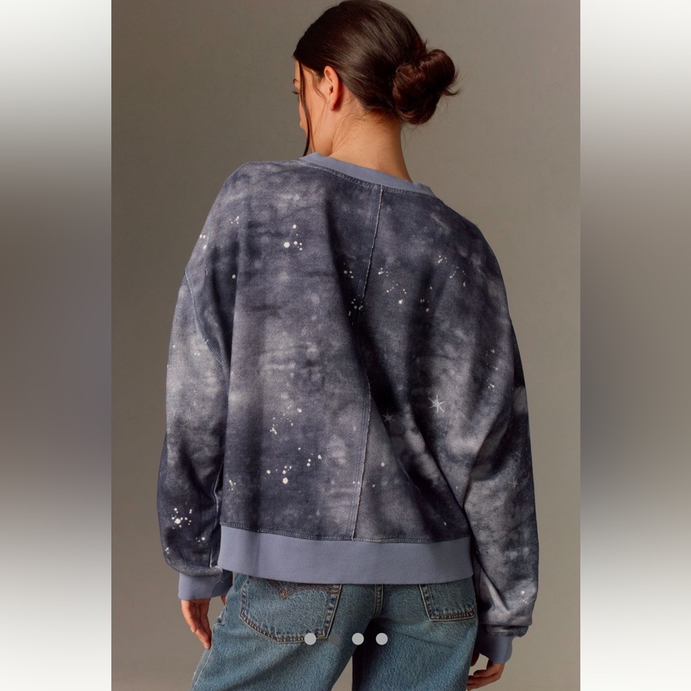 Anthropologie Blue Mountain Print Pullover Sweatshirt - Picture 2 of 16
